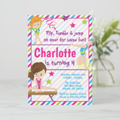 Gymnastiek verjaardagsuitnodigingen voor elke leef kaart (Staand voorkant)