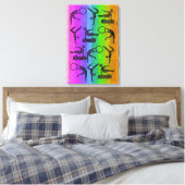 GYMNASTIEK verpakte canvas Print (Insitu (Slaapkamer))