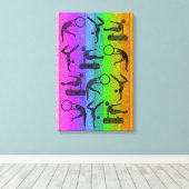 GYMNASTIEK verpakte canvas Print (Insitu (Houten vloer))