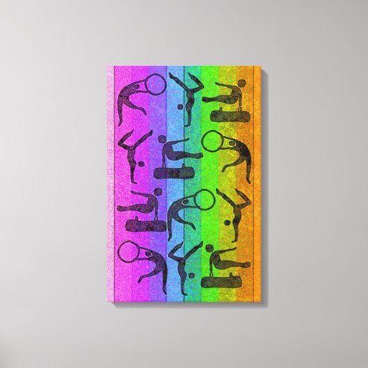 GYMNASTIEK verpakte canvas Print (Voorkant)