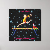 Gymnastiek vertelt de Kerstman dat ik dit jaar goe Canvas Afdruk (Voorkant)