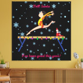 Gymnastiek vertelt de Kerstman dat ik dit jaar goe Canvas Afdruk (Insitu (Woonkamer))