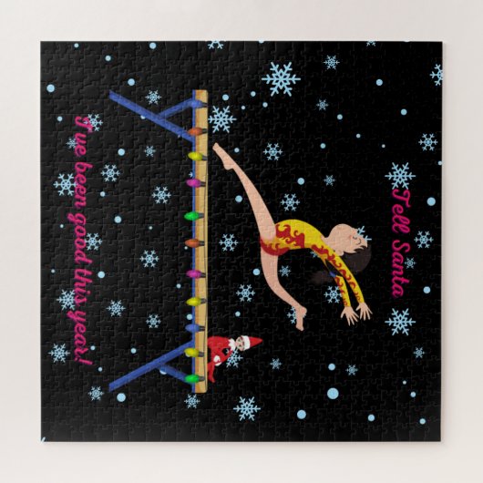 Gymnastiek vertelt de Kerstman dat ik dit jaar goe Legpuzzel (Horizontaal)