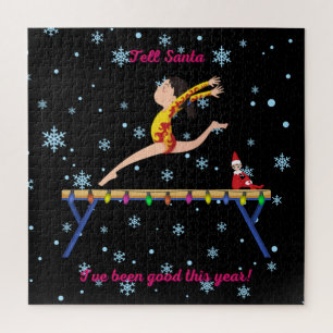 Gymnastiek vertelt de Kerstman dat ik dit jaar goe Legpuzzel