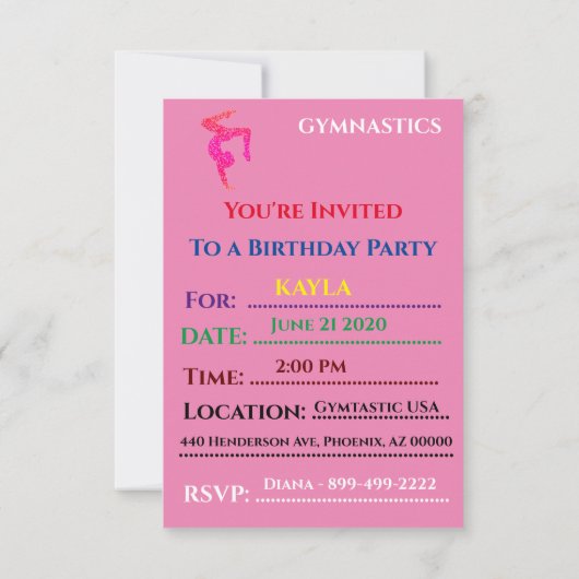 "GYMNASTIEK"-VERZOEKEN OP DE TWEEDE DAG. (Achterkant)