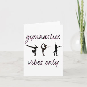 Gymnastiek vibes alleen tuimelende dansende atleet kaart