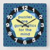 Gymnastiek Vierkante Klok (Voorkant)