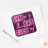 Gymnastiek Vierkante Sticker (Envelop)