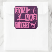 Gymnastiek Vierkante Sticker (Tas)