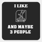 Gymnastiek Vierkante Sticker (Voorkant)