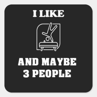 Gymnastiek Vierkante Sticker