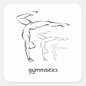 Gymnastiek Vierkante Sticker (Voorkant)