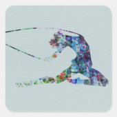 Gymnastiek Vierkante Sticker (Voorkant)