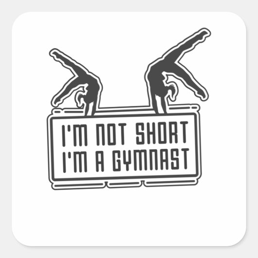 Gymnastiek Vierkante Sticker (Voorkant)