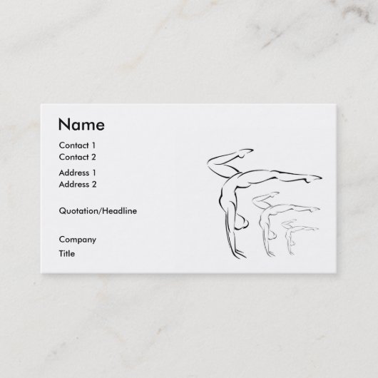 Gymnastiek Visitekaartje (Voorkant)