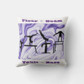 Gymnastiek Vloer, Straal, Vault, Bars Paarse/Wit Kussen (Achterkant)