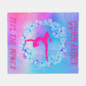 GYMNASTIEK "VOEL HET ENERGIEVERMOGEN" VLOEISTOFFER FLEECE DEKEN (Voorkant (Horizontaal))