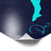 Gymnastiek voor de maan foto afdruk (Hoek)