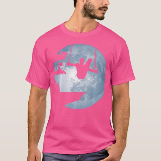 Gymnastiek voor de Volle Maan Silhouet Ring G T-shirt (Voorkant)