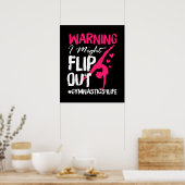 Gymnastiek voor meisjes - Waarschuwing ik kan uitd Poster (Keuken)