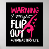 Gymnastiek voor meisjes - Waarschuwing ik kan uitd Poster (Voorkant)