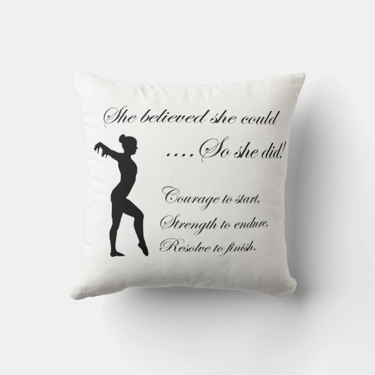 Gymnastiek - Vrouw Kussen (Achterkant)