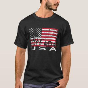 Gymnastiek VS Amerikaans Vlag T Shirt