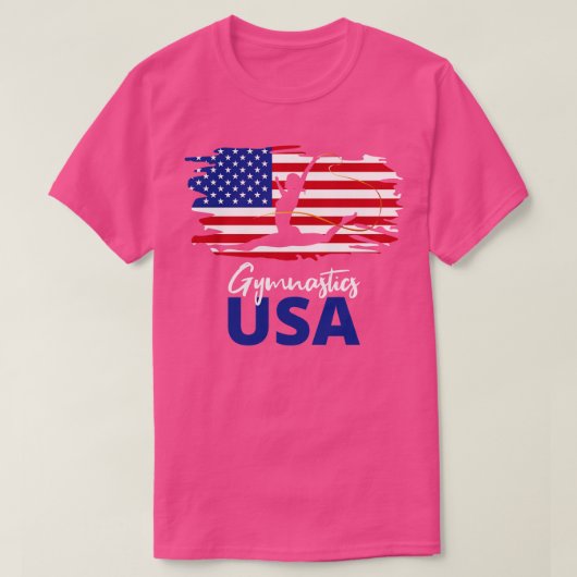 Gymnastiek VS Amerikaanse vlag US Team I T-shirt (Design voorkant)
