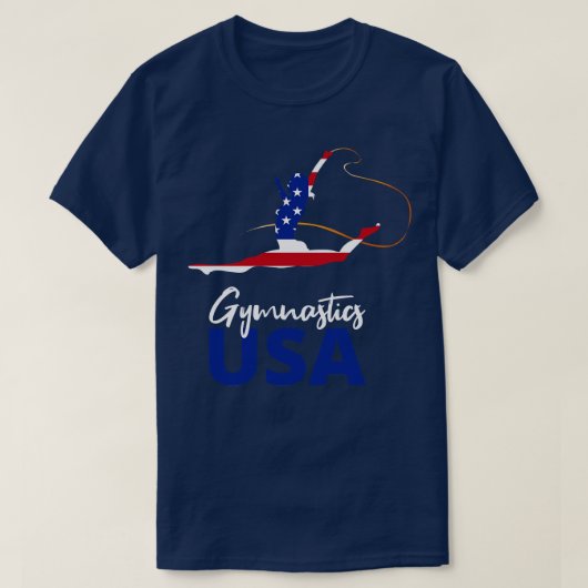 Gymnastiek VS Amerikaanse vlag US Team II T-shirt (Design voorkant)