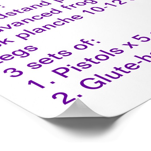 Gymnastiek Warm-up Poster (Hoek)