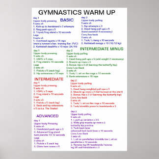 Gymnastiek Warm-up Poster