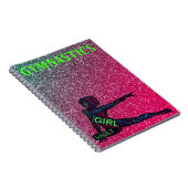 Gymnastiek Watermelon Sparkle Neon Word Art Notitieboek (Rechterzijde)