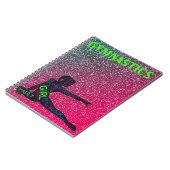 Gymnastiek Watermelon Sparkle Neon Word Art Notitieboek (Linkerzijde)