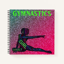 Gymnastiek Watermelon Sparkle Neon Word Art Notitieboek