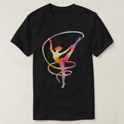 gymnastiek waterverf gymnastiek t-shirt (Design voorkant)