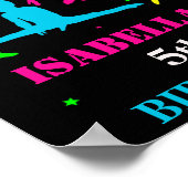 Gymnastiek welkom partijteken Flip Jump poster (Hoek)