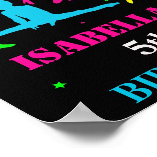 Gymnastiek welkom partijteken Flip Jump poster (Hoek)