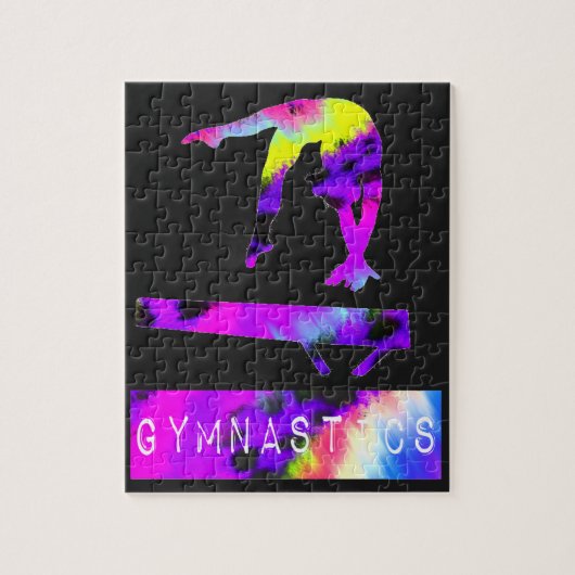 Gymnastiek Wild Animal Print Balance Beam Legpuzzel (Verticaal)