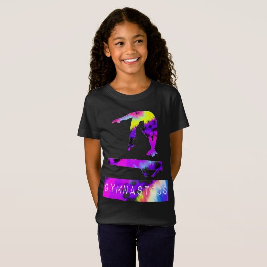 Gymnastiek Wild Animal Print Balance Beam T-Shirt (Voorkant volledig)
