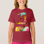 Gymnastiek Wild Animal Print Balance Beam T-Shirt (Voorkant)