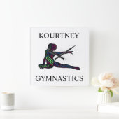 Gymnastiek Word Art Acrylwandklok Vierkante Klok (Huis)