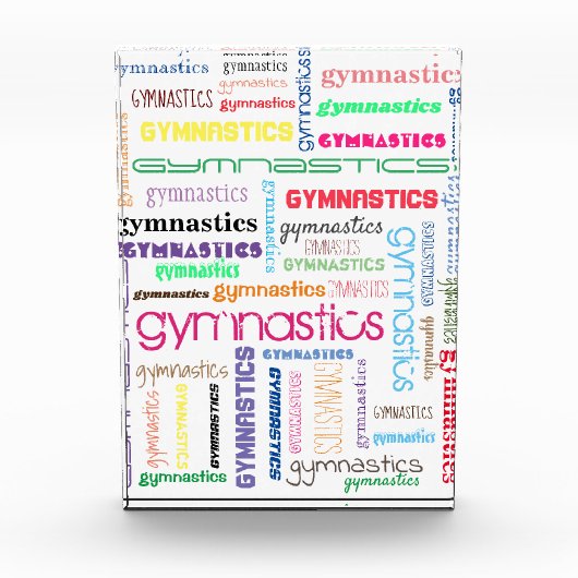 Gymnastiek Word Art Photo Block Fotoblokken (Voorkant)