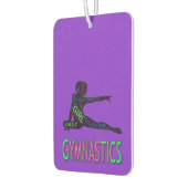 Gymnastiek Word Art Roze en Paarse Lucht Freshener Luchtverfrisser (Links)