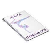 Gymnastiek Word Art Spiral Notitieboek (Rechterzijde)