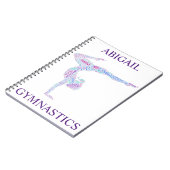 Gymnastiek Word Art Spiral Notitieboek (Linkerzijde)