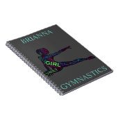 Gymnastiek Word Art Spiral Notitieboek (Rechterzijde)