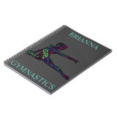 Gymnastiek Word Art Spiral Notitieboek (Linkerzijde)