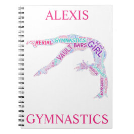 Gymnastiek Word Art Spiral Notitieboek