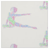 Gymnastiek Word Art Versie 2 Stof (Swatch)