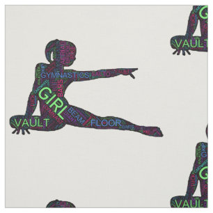 Gymnastiek Word Art Versie 3 Stof